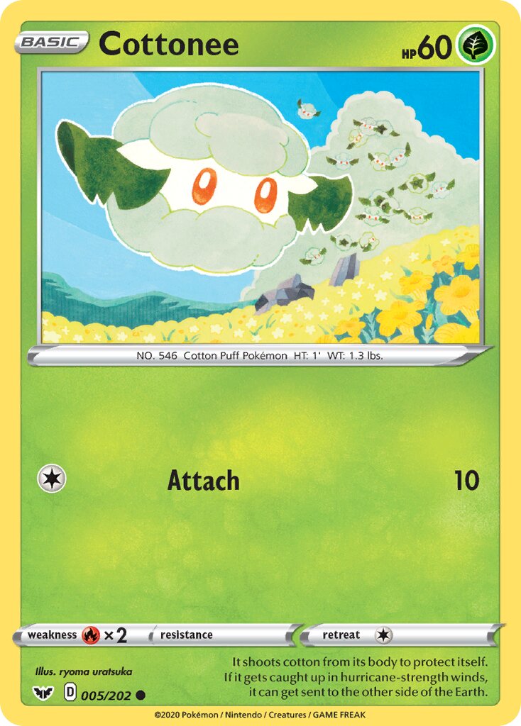 Cottonee 005/216 — Sword & Shield (English Pokémon TCG card)