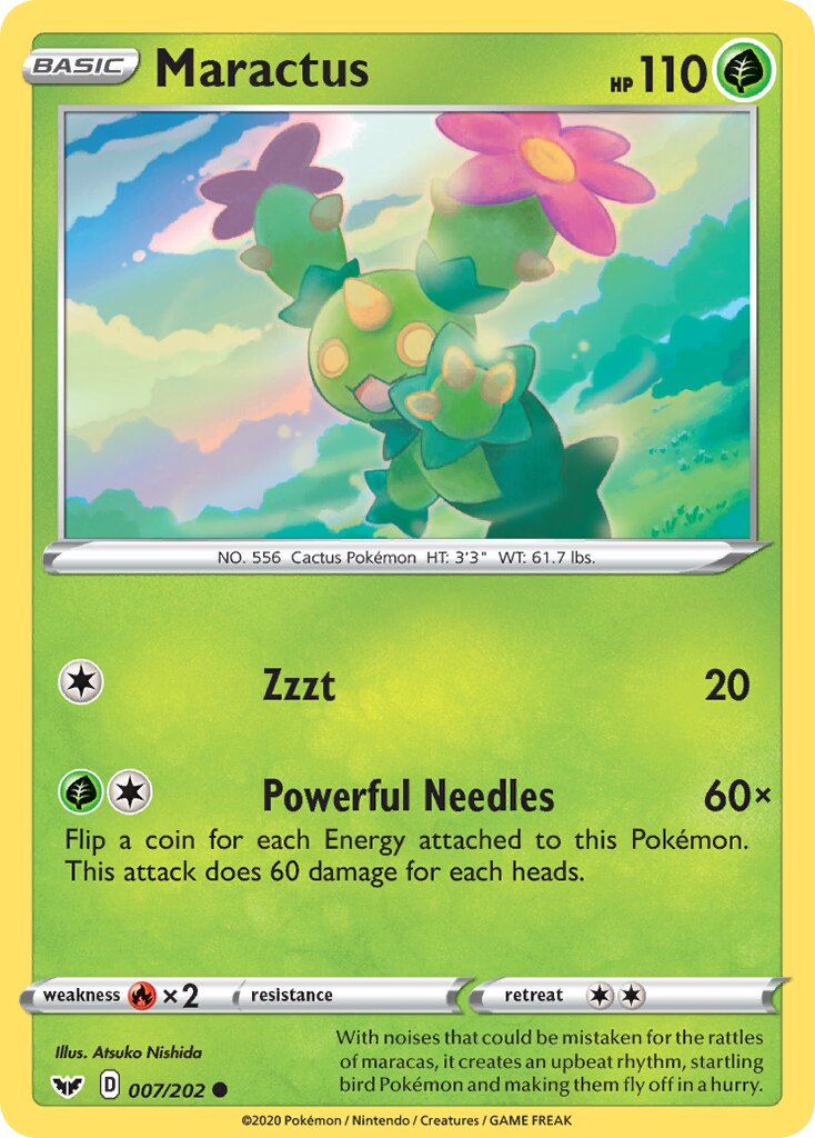 Maractus 007/216 — Sword & Shield (English Pokémon TCG card)
