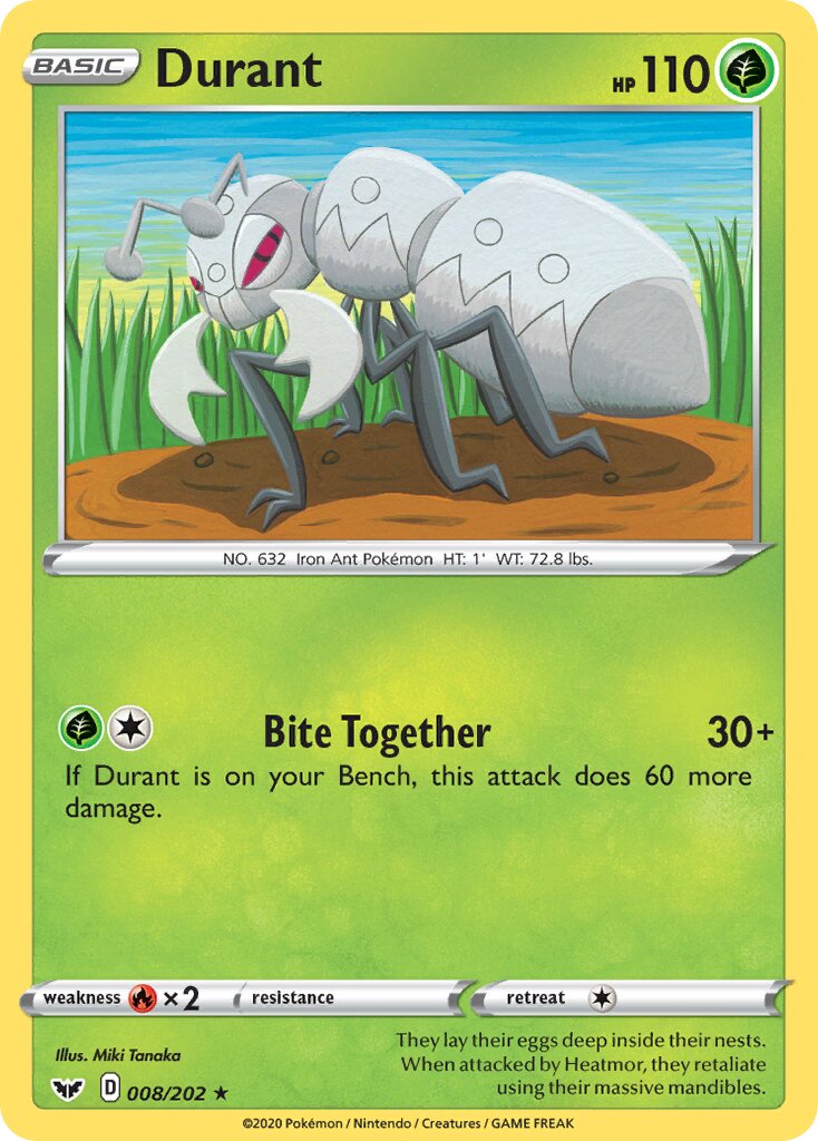 Durant 008/216 — Sword & Shield (English Pokémon TCG card)