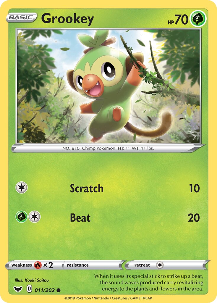 Grookey 011/216 — Sword & Shield (English Pokémon TCG card)