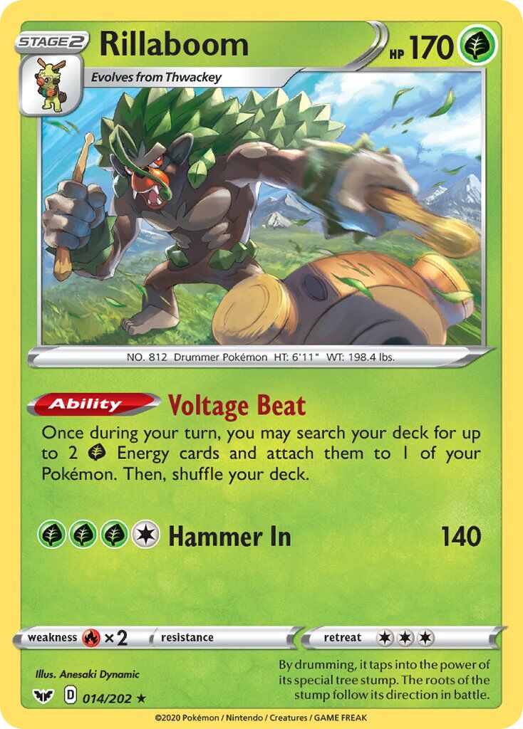 Rillaboom 014/216 — Sword & Shield (English Pokémon TCG card)