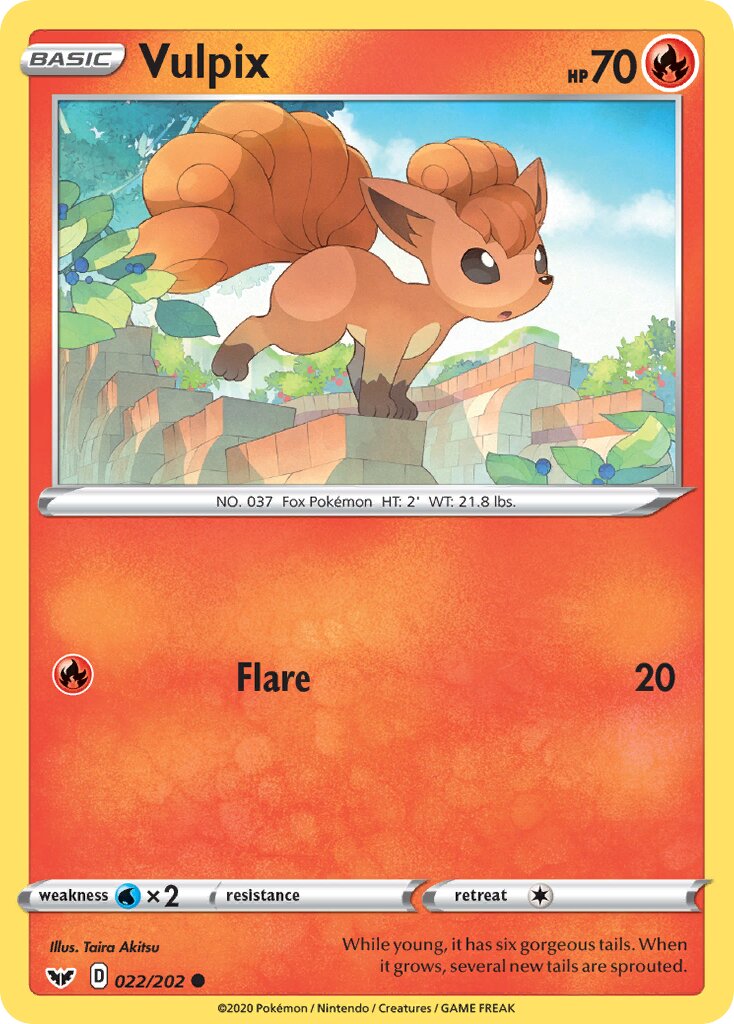 Vulpix 022/216 — Sword & Shield (English Pokémon TCG card)