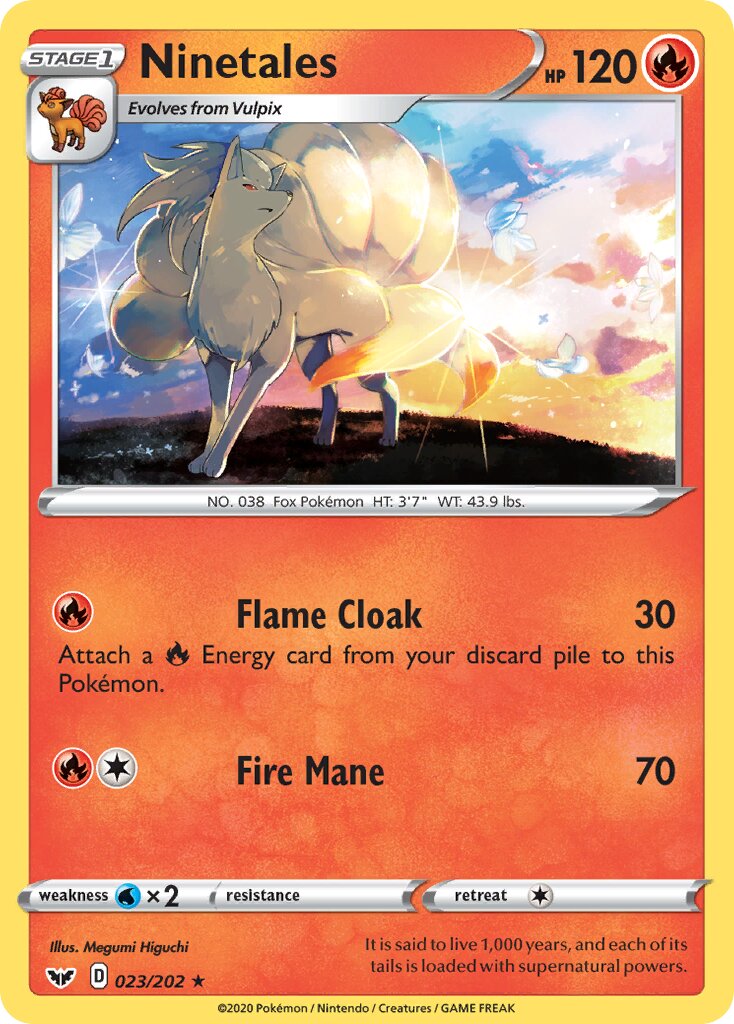 Ninetales 023/216 — Sword & Shield (English Pokémon TCG card)