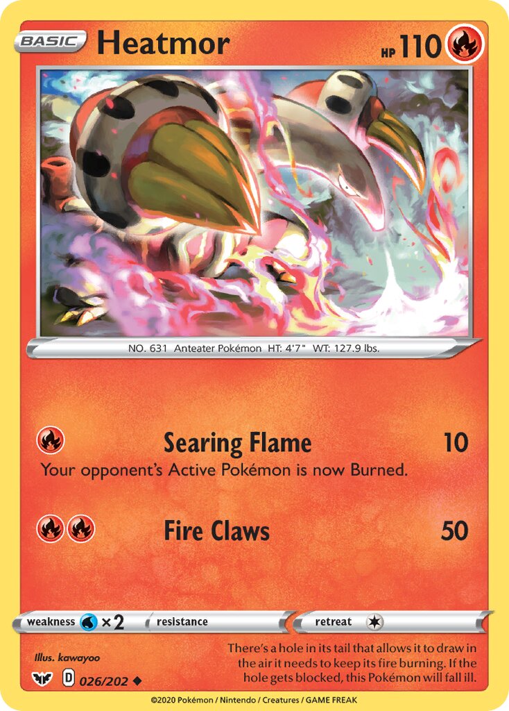 Heatmor 026/216 — Sword & Shield (English Pokémon TCG card)