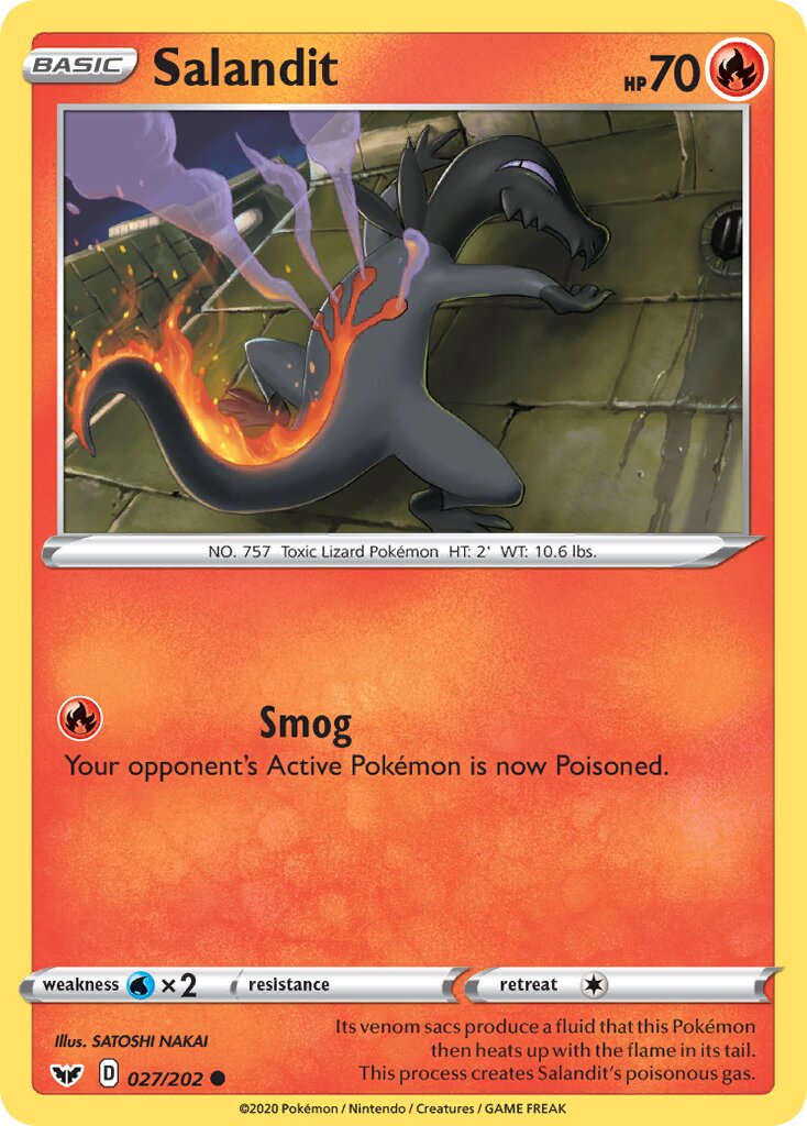 Salandit 027/216 — Sword & Shield (English Pokémon TCG card)