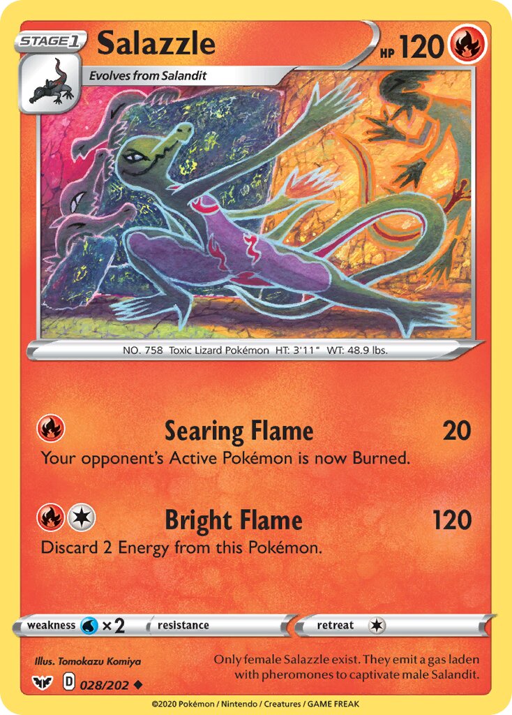 Salazzle 028/216 — Sword & Shield (English Pokémon TCG card)