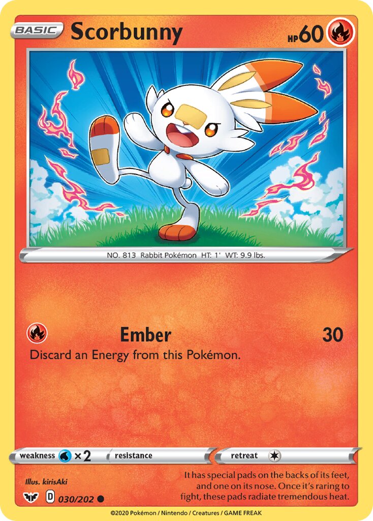 Scorbunny 030/216 — Sword & Shield (English Pokémon TCG card)