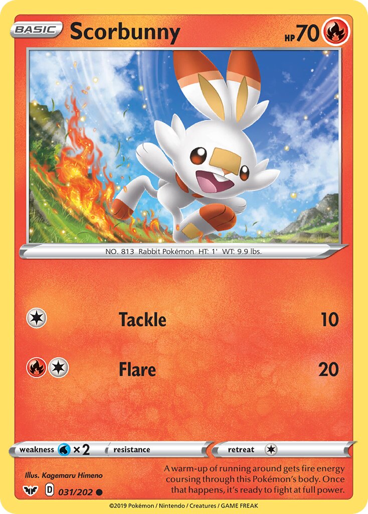 Scorbunny 031/216 — Sword & Shield (English Pokémon TCG card)