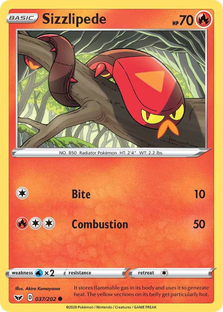Sizzlipede 037/216 — Sword & Shield (English Pokémon TCG card)