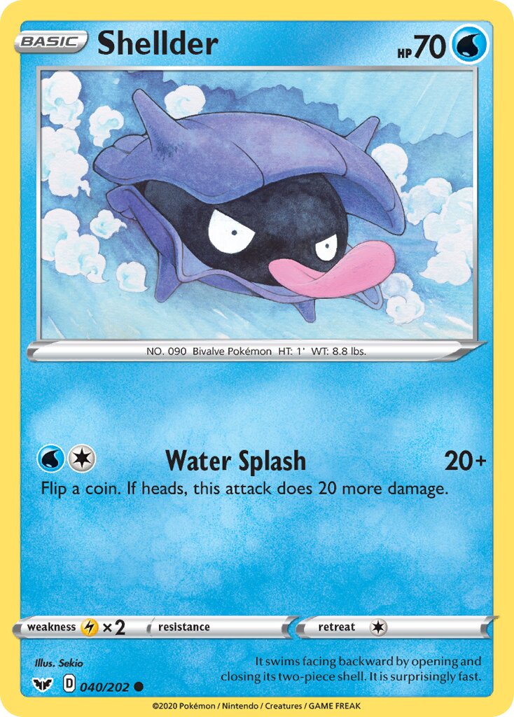 Shellder 040/216 — Sword & Shield (English Pokémon TCG card)