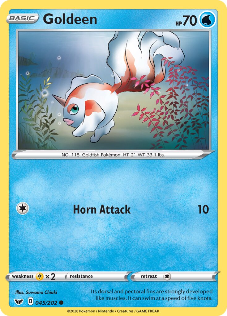 Goldeen 045/216 — Sword & Shield (English Pokémon TCG card)