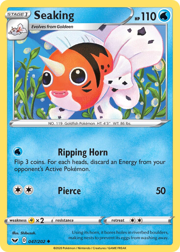 Seaking 047/216 — Sword & Shield (English Pokémon TCG card)