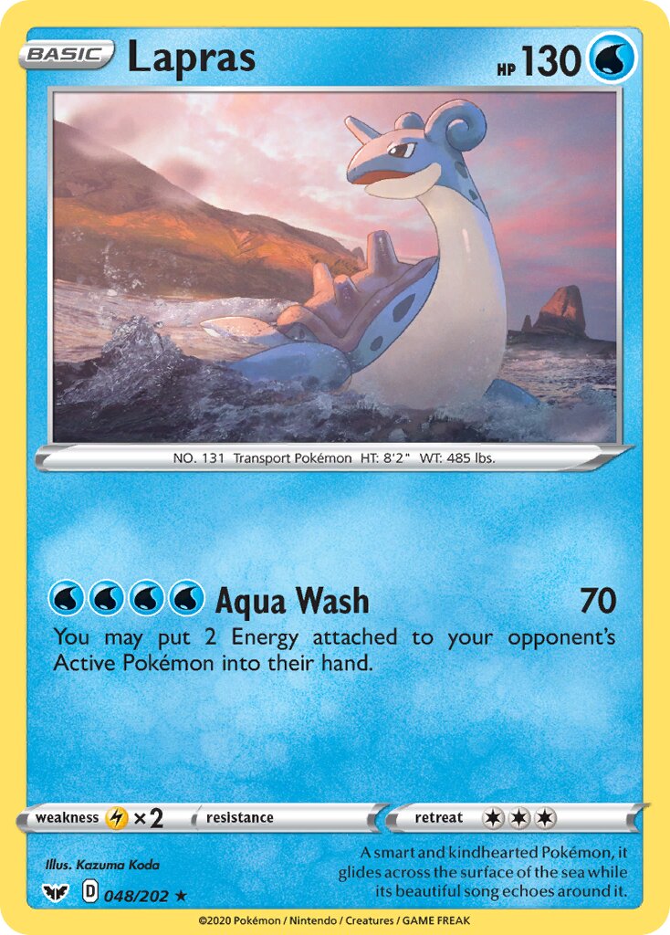 Lapras 048/216 — Sword & Shield (English Pokémon TCG card)