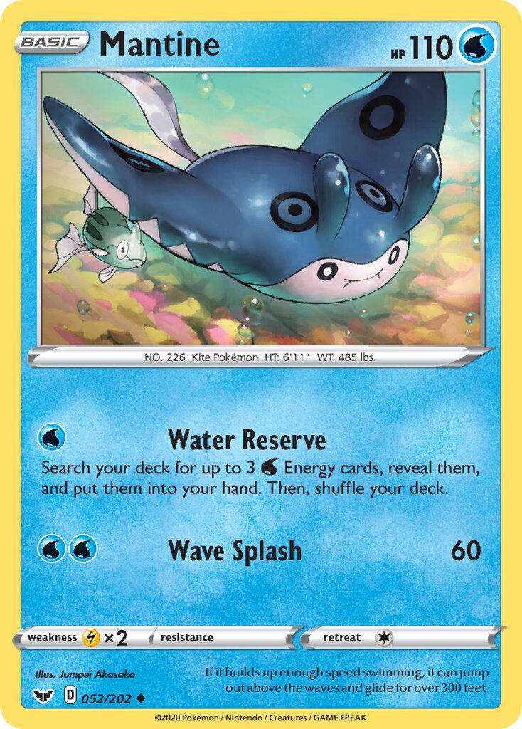 Mantine 052/216 — Sword & Shield (English Pokémon TCG card)