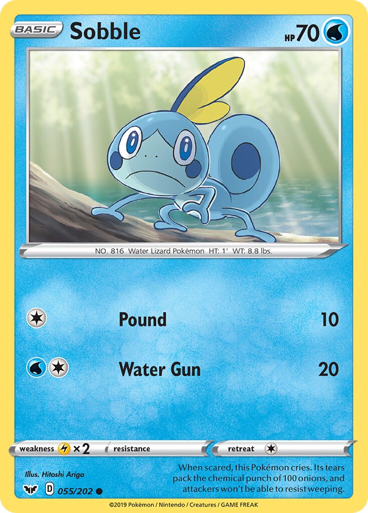 Sobble 055/216 — Sword & Shield (English Pokémon TCG card)
