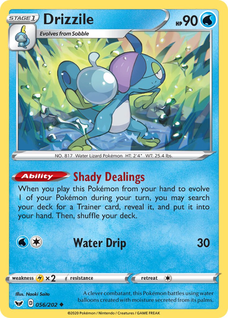 Drizzile 056/216 — Sword & Shield (English Pokémon TCG card)