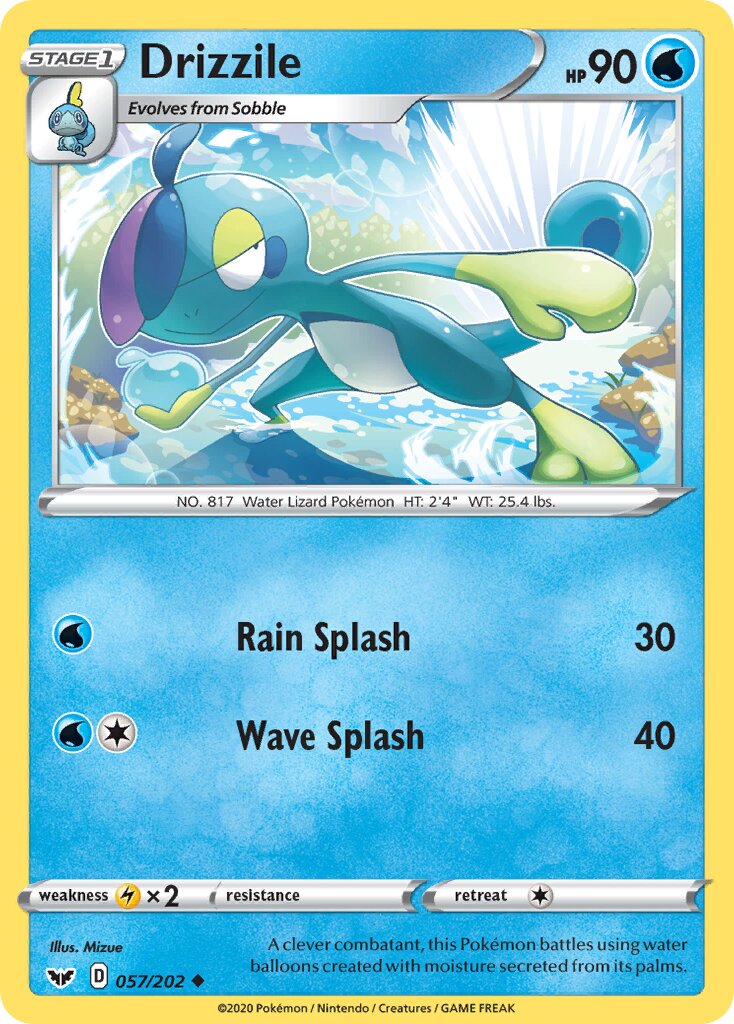 Drizzile 057/216 — Sword & Shield (English Pokémon TCG card)