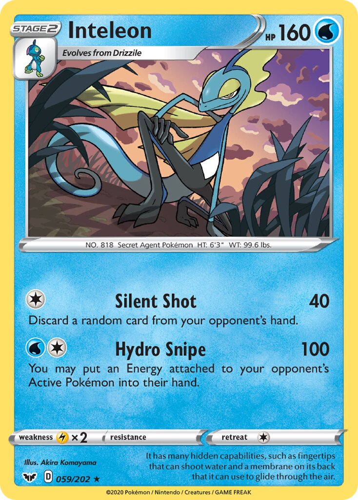 Inteleon 059/216 — Sword & Shield (English Pokémon TCG card)