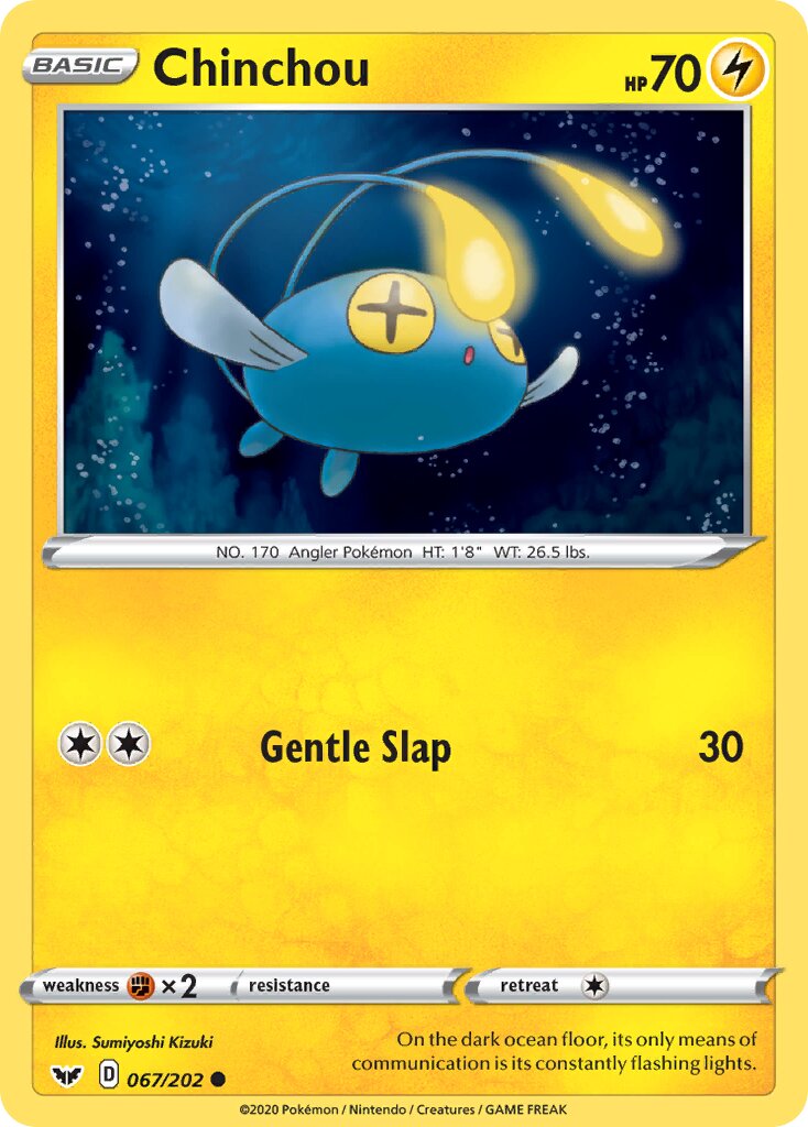 Chinchou 067/216 — Sword & Shield (English Pokémon TCG card)