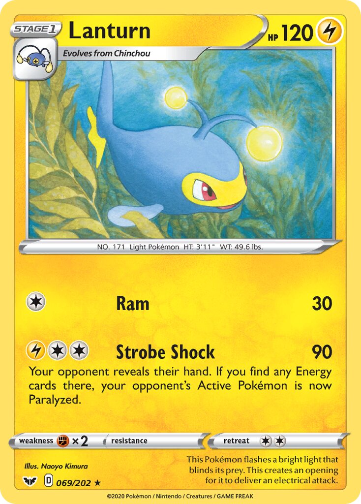 Lanturn 069/216 — Sword & Shield (English Pokémon TCG card)
