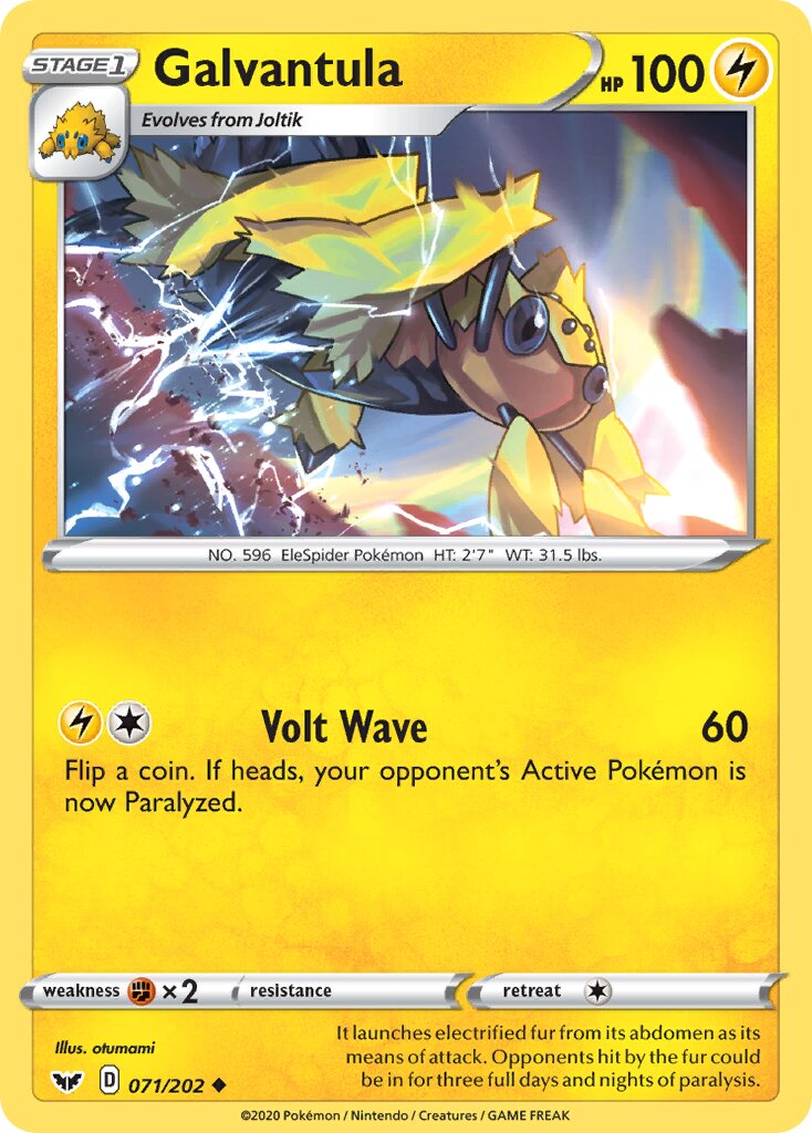 Galvantula 071/216 — Sword & Shield (English Pokémon TCG card)