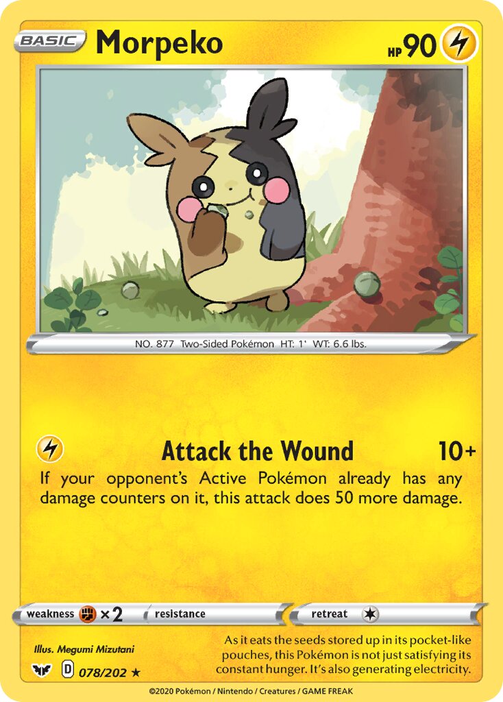 Morpeko 078/216 — Sword & Shield (English Pokémon TCG card)