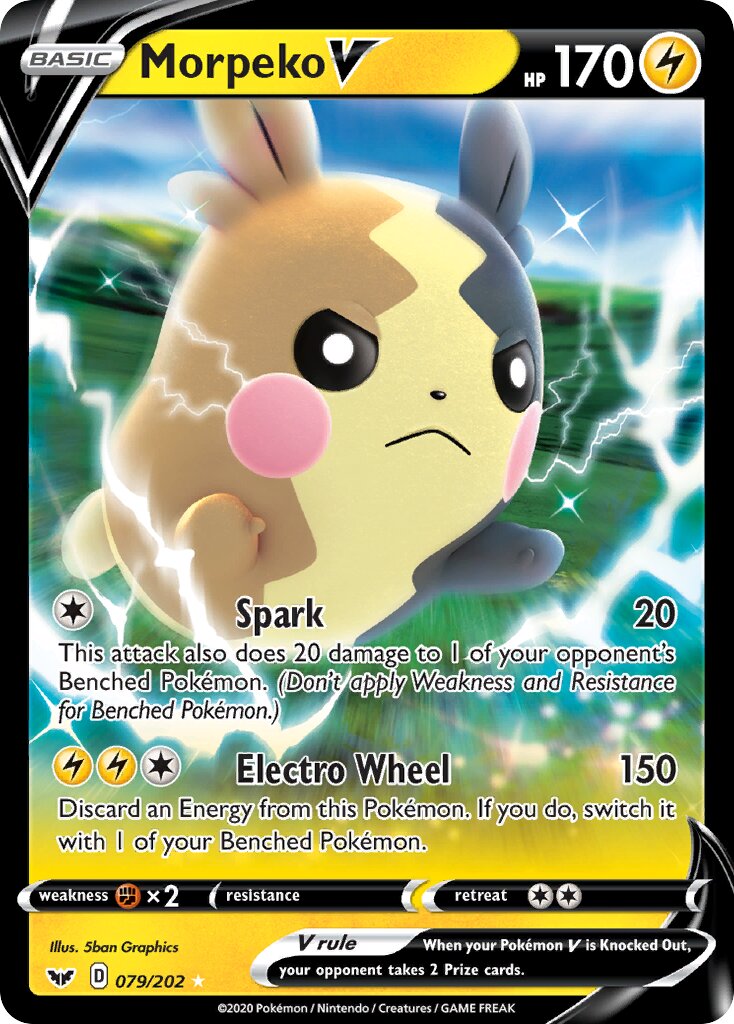 Morpeko V 079/216 — Sword & Shield (English Pokémon TCG card)