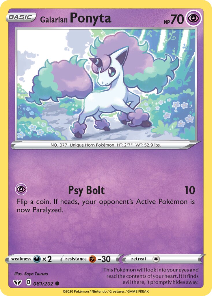 Galarian Ponyta 081/216 — Sword & Shield (English Pokémon TCG card)