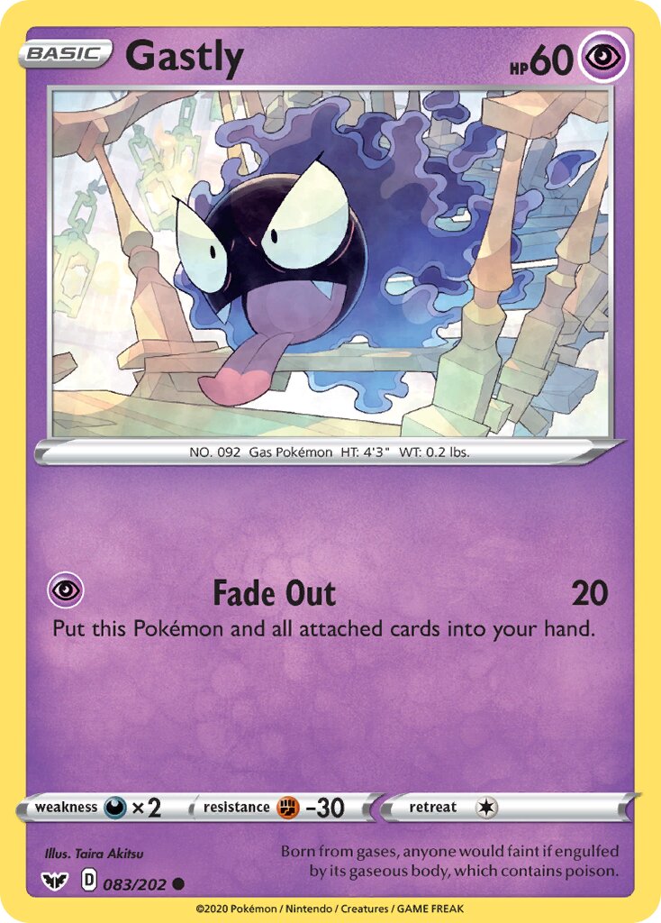 Gastly 083/216 — Sword & Shield (English Pokémon TCG card)