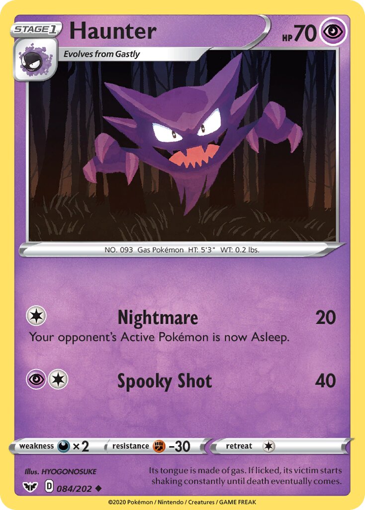 Haunter 084/216 — Sword & Shield (English Pokémon TCG card)