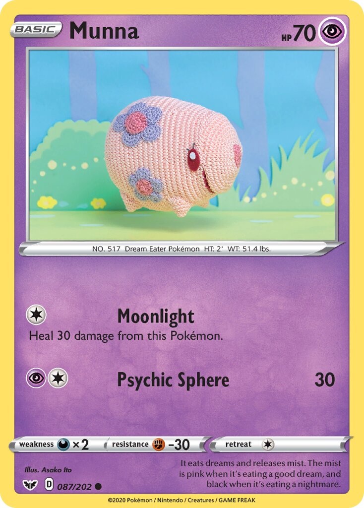Munna 087/216 — Sword & Shield (English Pokémon TCG card)