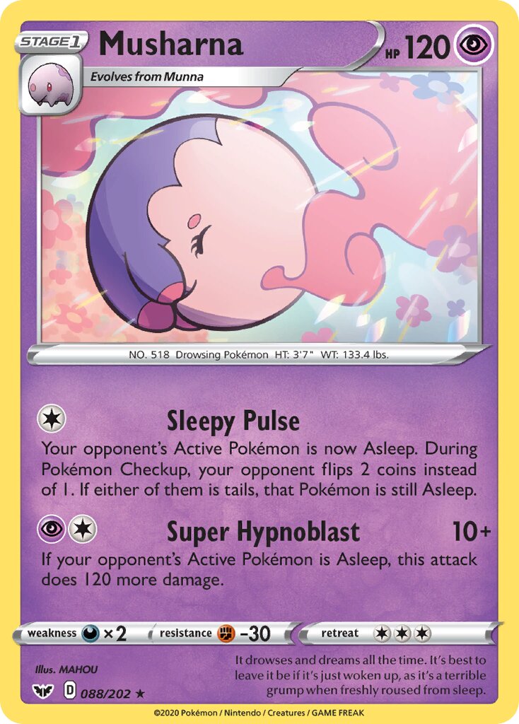 Musharna 088/216 — Sword & Shield (English Pokémon TCG card)