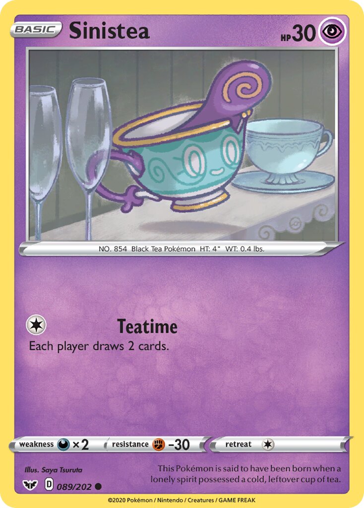 Sinistea 089/216 — Sword & Shield (English Pokémon TCG card)
