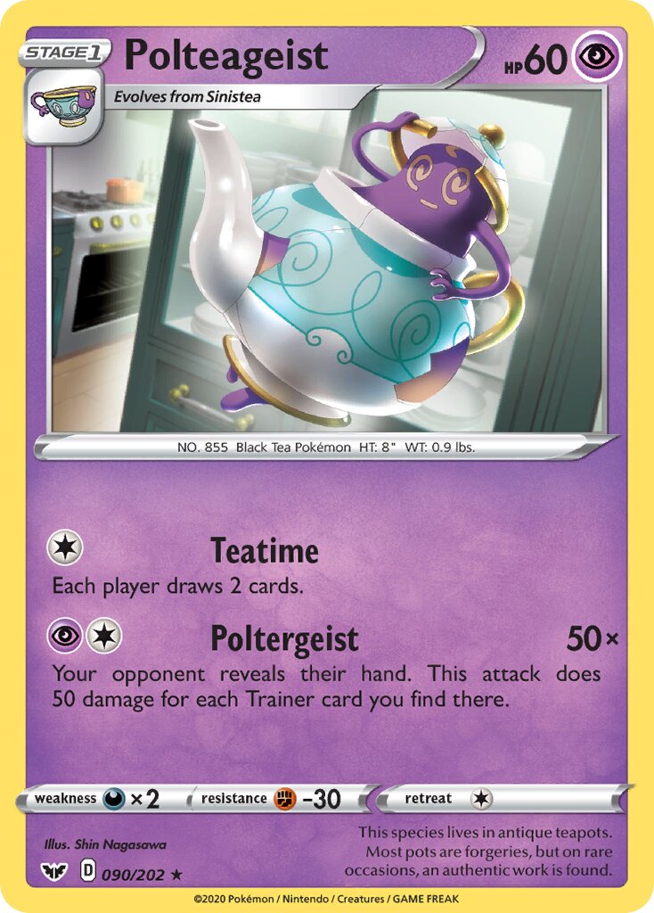 Polteageist 090/216 — Sword & Shield (English Pokémon TCG card)