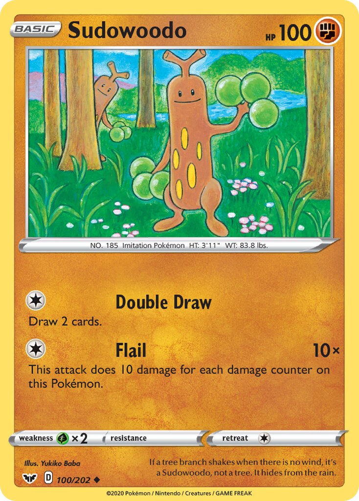 Sudowoodo 100/216 — Sword & Shield (English Pokémon TCG card)