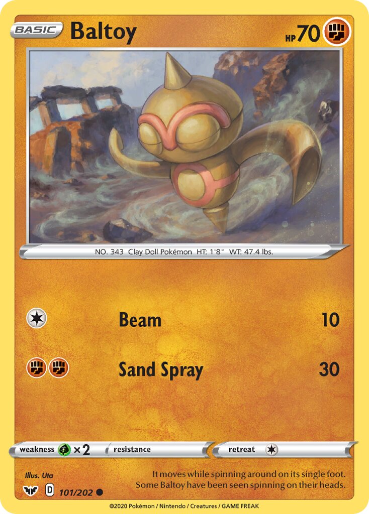 Baltoy 101/216 — Sword & Shield (English Pokémon TCG card)