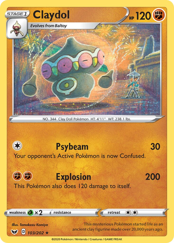 Claydol 103/216 — Sword & Shield (English Pokémon TCG card)