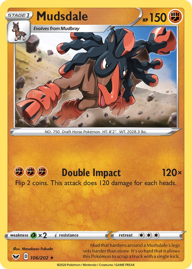 Mudsdale 106/216 — Sword & Shield (English Pokémon TCG card)