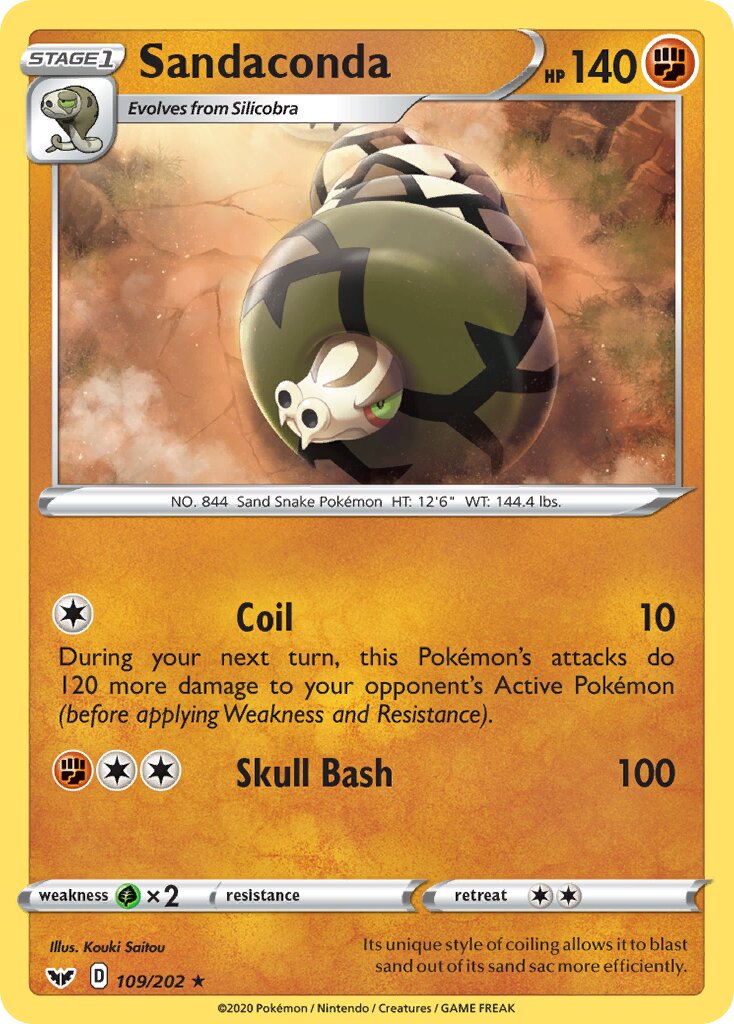 Sandaconda 109/216 — Sword & Shield (English Pokémon TCG card)