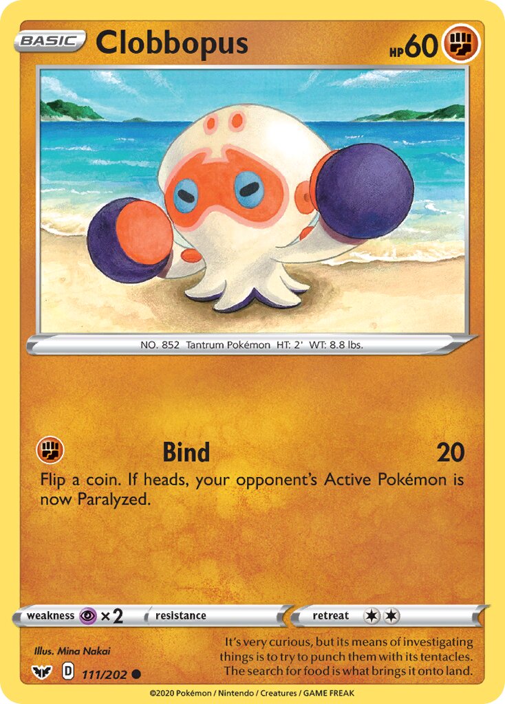 Clobbopus 111/216 — Sword & Shield (English Pokémon TCG card)