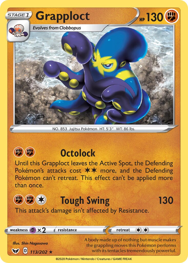 Grapploct 113/216 — Sword & Shield (English Pokémon TCG card)