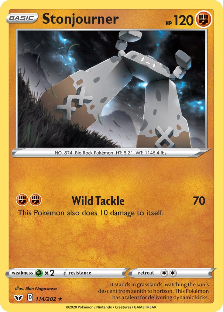 Stonjourner 114/216 — Sword & Shield (English Pokémon TCG card)