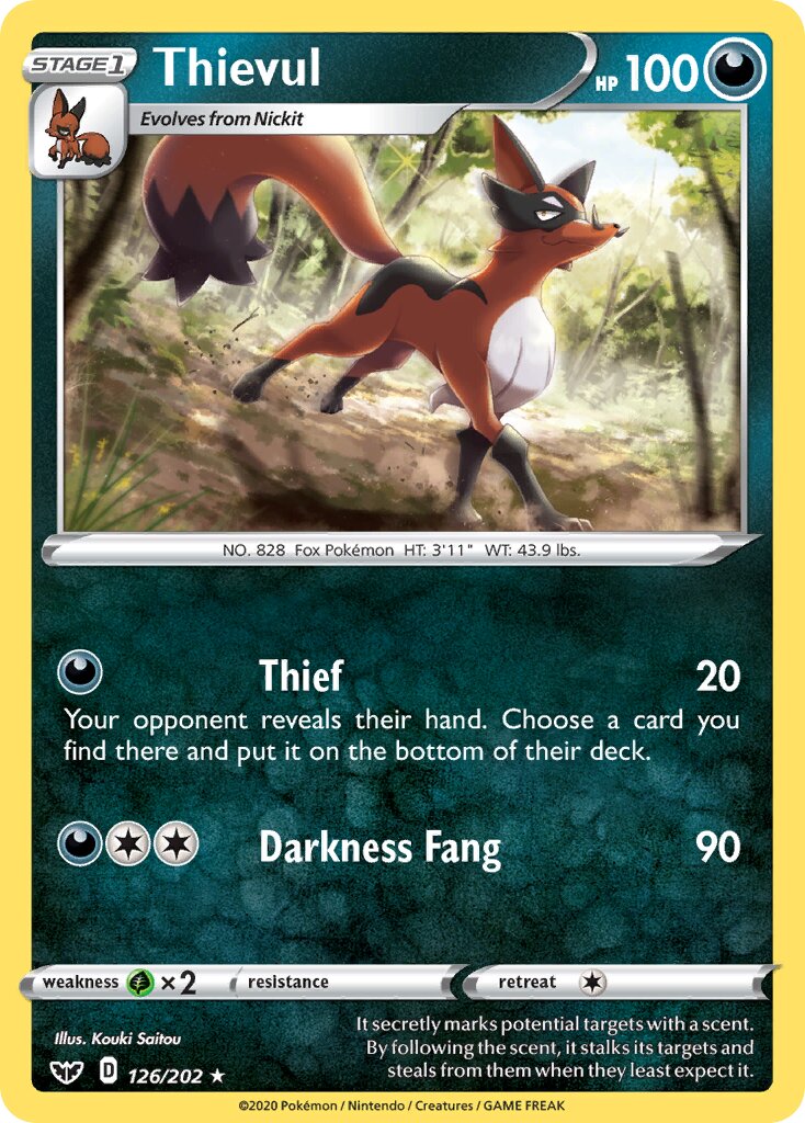 Thievul 126/216 — Sword & Shield (English Pokémon TCG card)