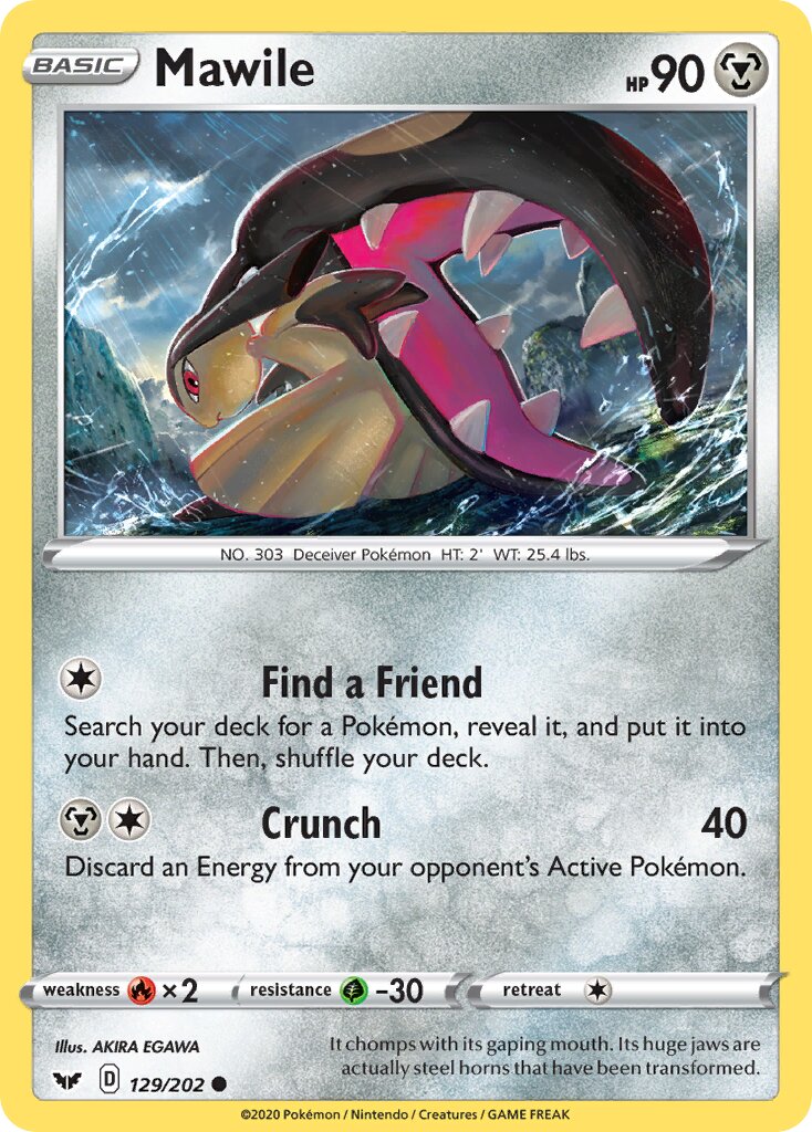 Mawile 129/216 — Sword & Shield (English Pokémon TCG card)