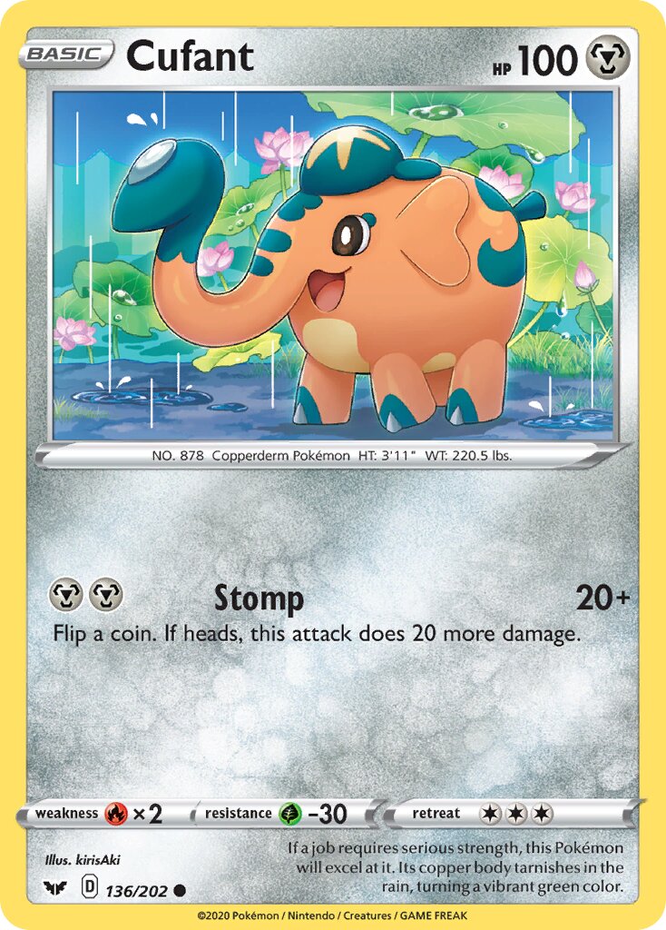 Cufant 136/216 — Sword & Shield (English Pokémon TCG card)
