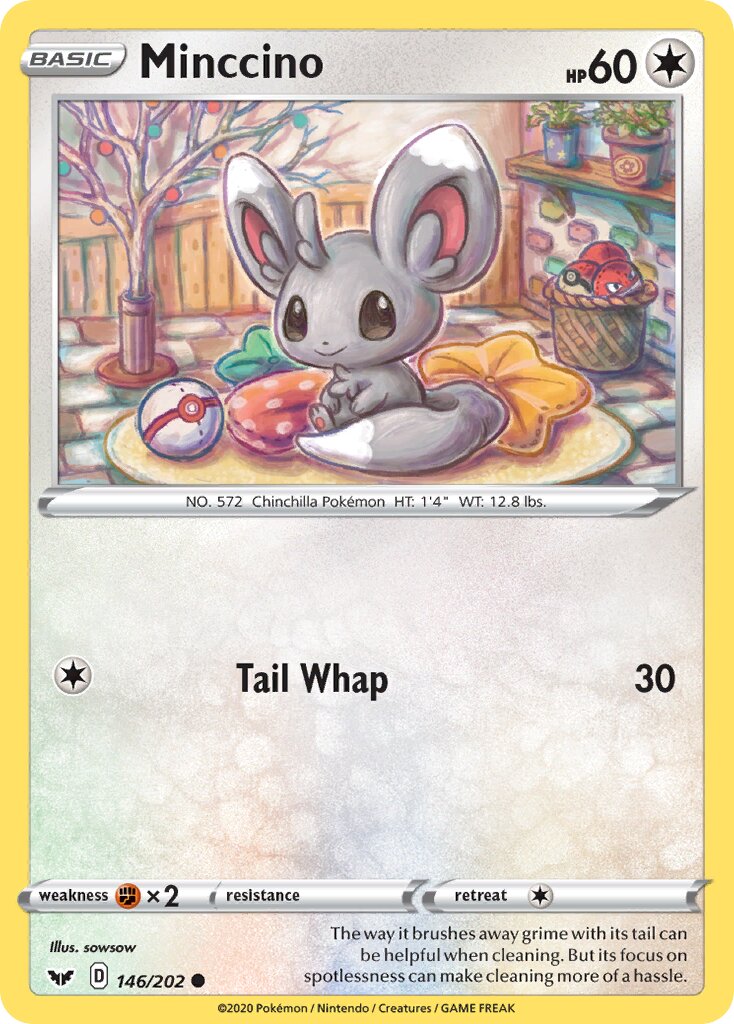 Minccino 146/216 — Sword & Shield (English Pokémon TCG card)