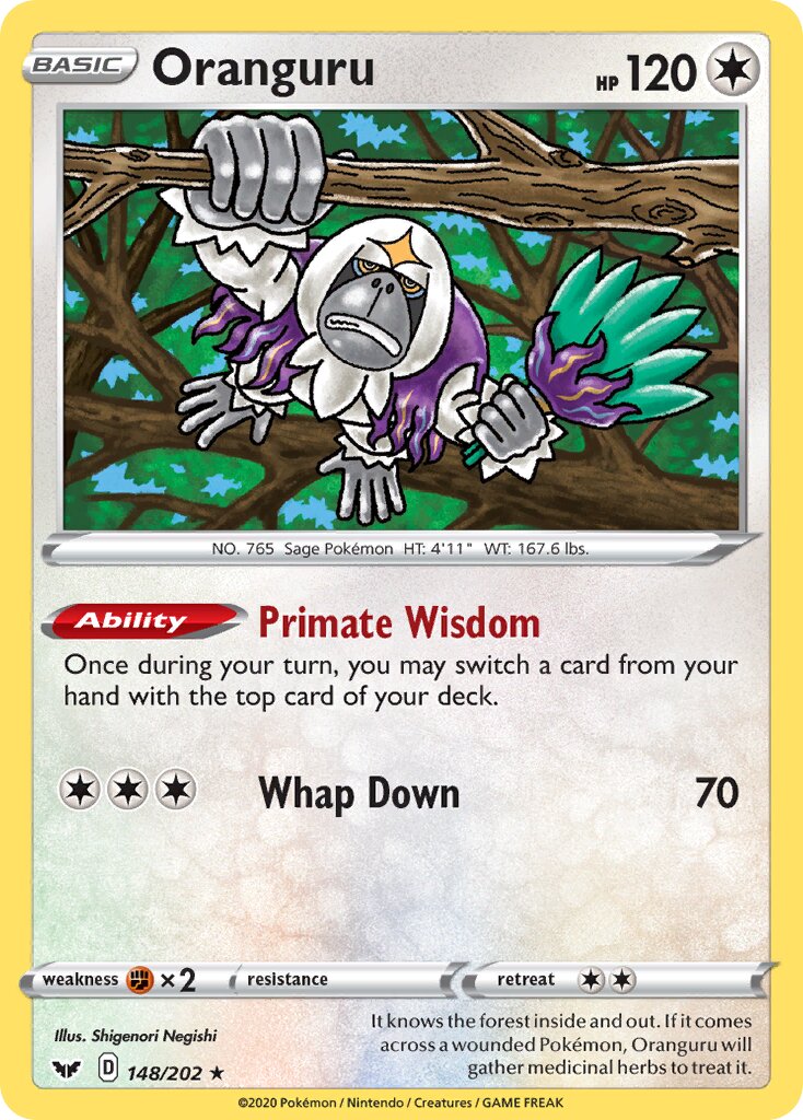 Oranguru 148/216 — Sword & Shield (English Pokémon TCG card)