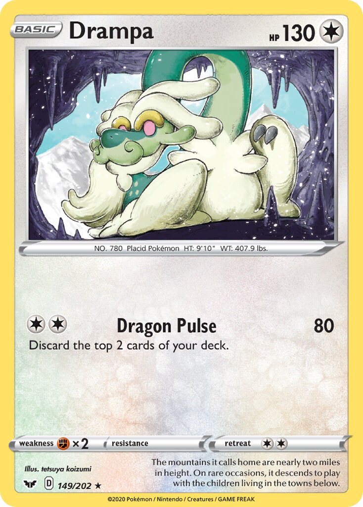 Drampa 149/216 — Sword & Shield (English Pokémon TCG card)