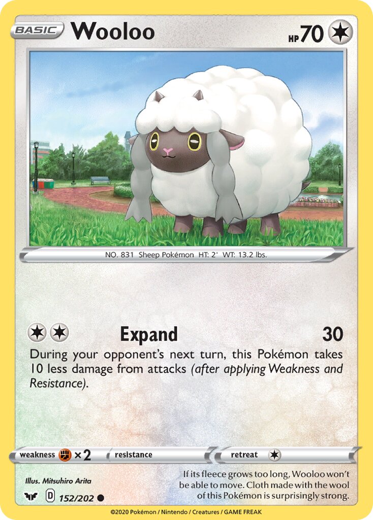Wooloo 152/216 — Sword & Shield (English Pokémon TCG card)