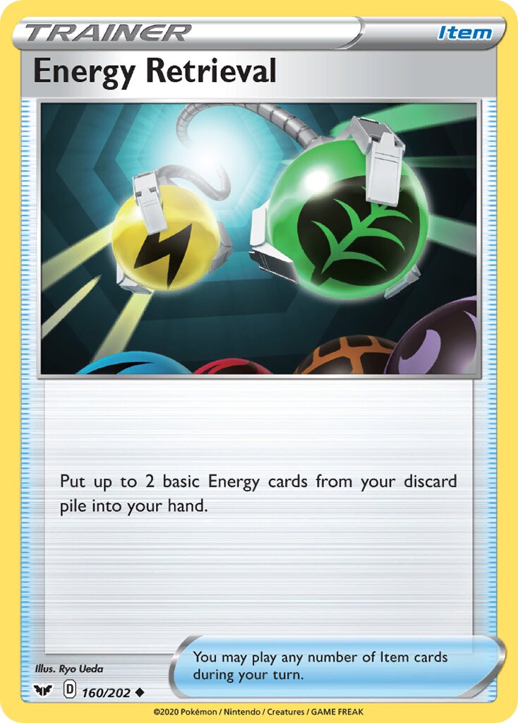 Energy Retrieval 160/216 — Sword & Shield (English Pokémon TCG card)